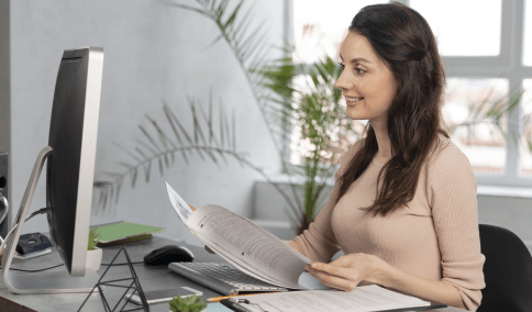 A client submit files via an online form to request a free quote from Translation in Brooklyn, selecting the language pair.