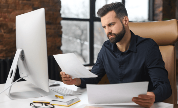 A customer uploads scans to a secure portal for certified review, using Translation Services in Harlem for fast delivery.
