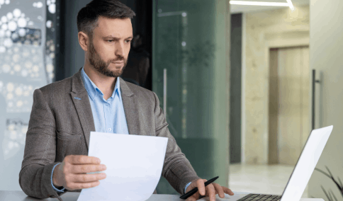 Professional providing certified translation for legal contracts and official documents in New York City Translation Service.