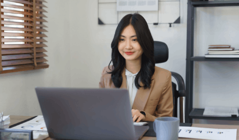 A translator providing a completed translation and ensuring quality checks before delivering the final doct to a client.