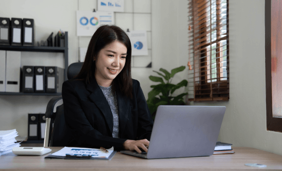 A translator works in a private office as Translation Services in Sunset Park handle confidential USCIS paperwork securely.